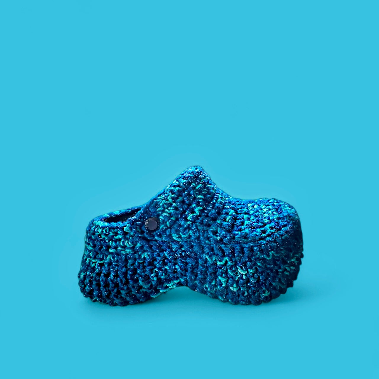 Metallic Blue Platform Clogs